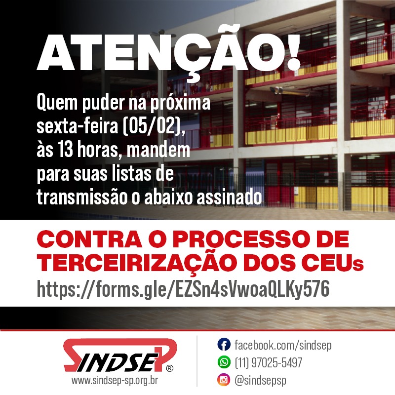 Abaixo-assinado contra a terceirização de Serviços Públicos