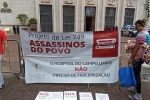 Sindsep, entidades sindicais, movimentos populares, trabalhadores e usuários realizam ato em defesa dos serviços públicos em frente à Prefeitura - Foto: Cecília Figueiredo