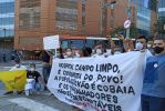 Manifestantes dizem não à terceirização do HM Campo Limpo na porta do Hospital Albert Einstein - 25072020 - Foto: Cecília Figueiredo