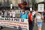 Dia Nacional de Paralisação contra a PEC 32 - Praça da República - Fotos: Alexandre Linares/Sindsep