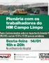 Plenária com trabalhadores do Hospital Campo Limpo, em 14 de janeiro de 2022