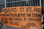 Sindsep, Sedin, Aprofem e outras entidades realizaram ato e buzinaço, fechando uma das vias do Viaduto Jacareí (CMSP) - Foto: Cecília Figueiredo